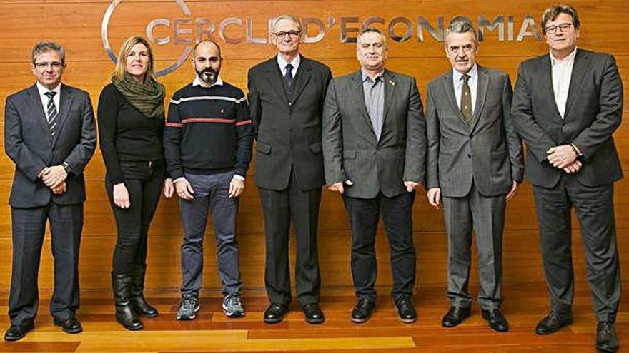 Els participants en la presentació del premi d&#039;ensenyament.