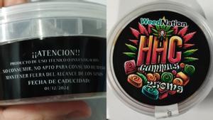 Envase de Gummies HHC 250 mg de la marca Weed Nation incluidas en la alerta alimentaria de la Agencia Española de Seguridad Alimentaria y Nutrición