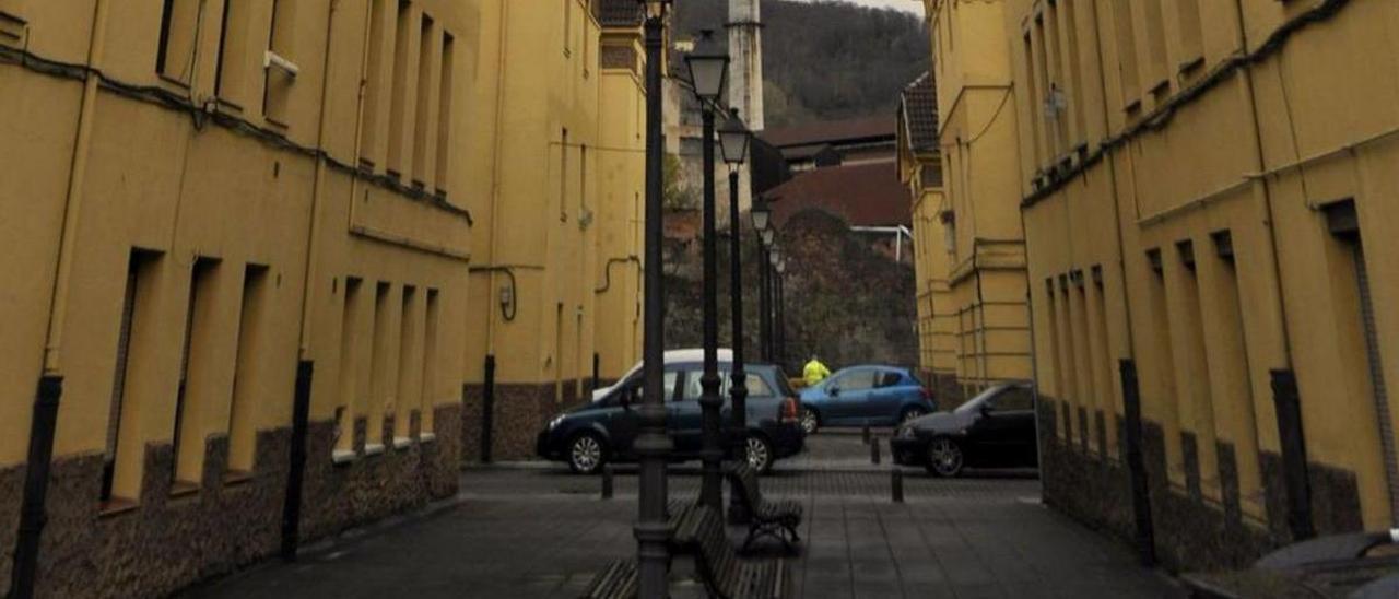 Viviendas del barrio Urquijo, en La Felguera.