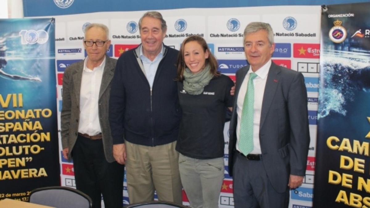 Lolo Ibern, Miquel Torres, Jessica Vall y Fernando Carpena, en la presentación del Open.