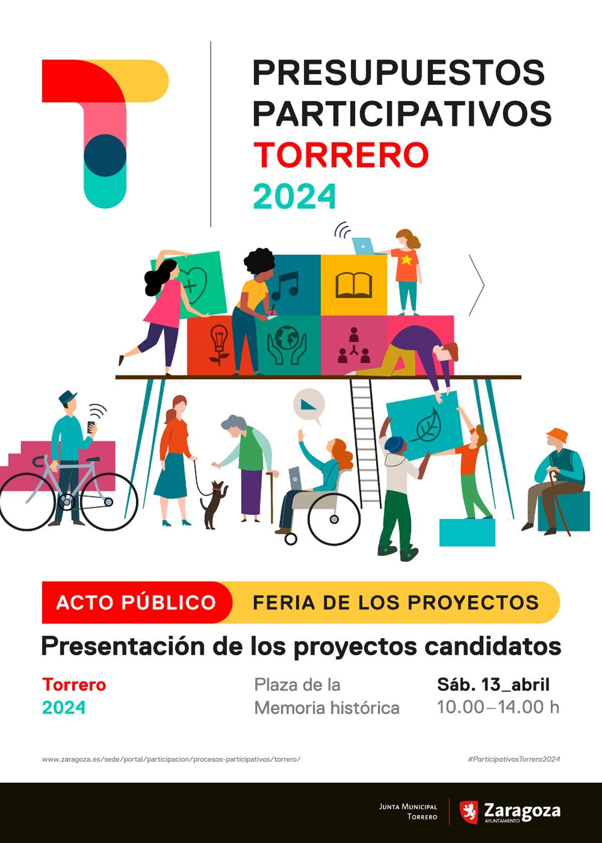 Cartel de la feria de los presupuestos participativos.