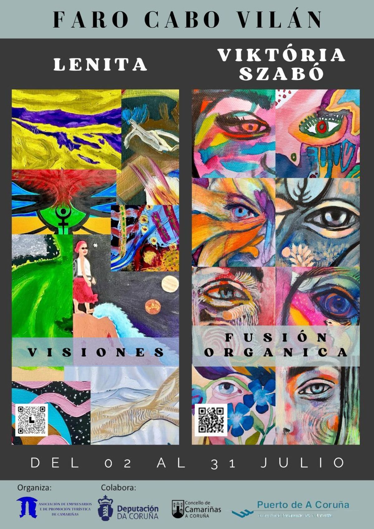 Cartel promocional de la exposición 'Visiones & Fusión Orgánica'