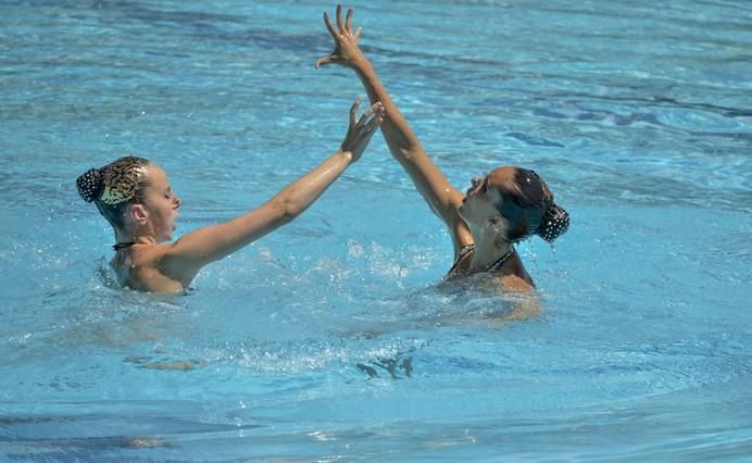 LAS PALMAS DE GRAN CANARIA A 28/05/2017. Natación sincronizada / Final de dúo libre y de dúo mixto de la competición internacional en la piscina  Metropole. FOTO: J.PÉREZ CURBELO