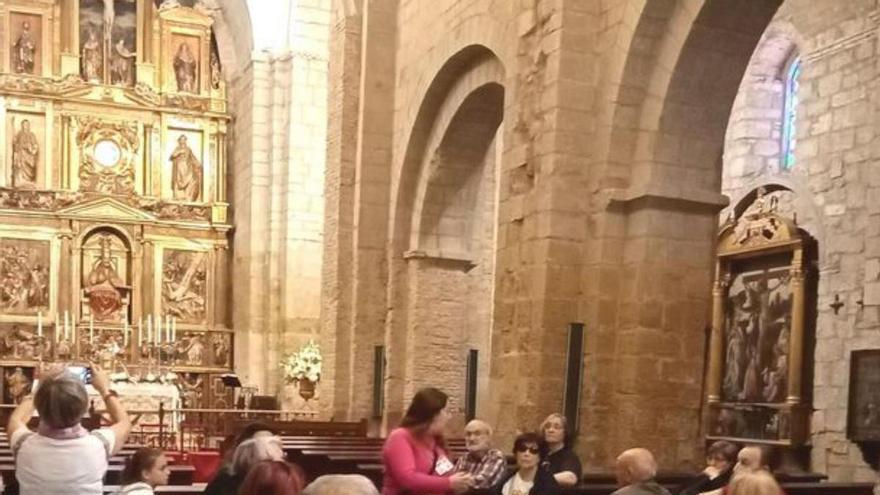 En una de las iglesias de la Hoya de Huesca. |