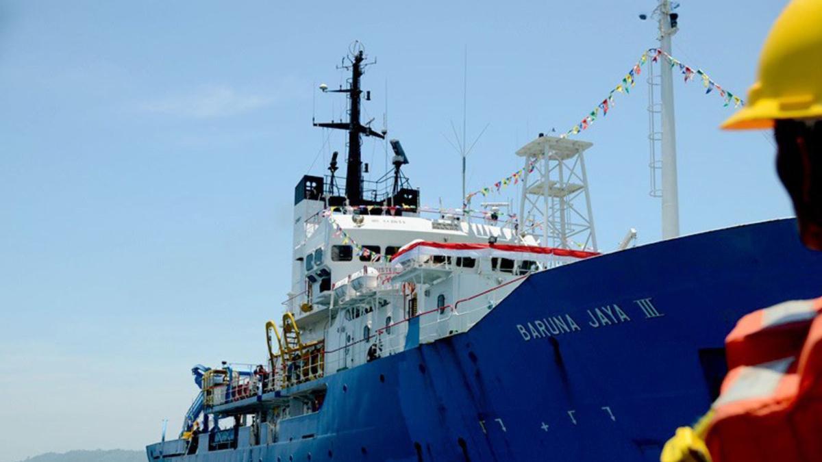 El «Baruna Jaya III», uno de los oceanográficos de Indonesia.
