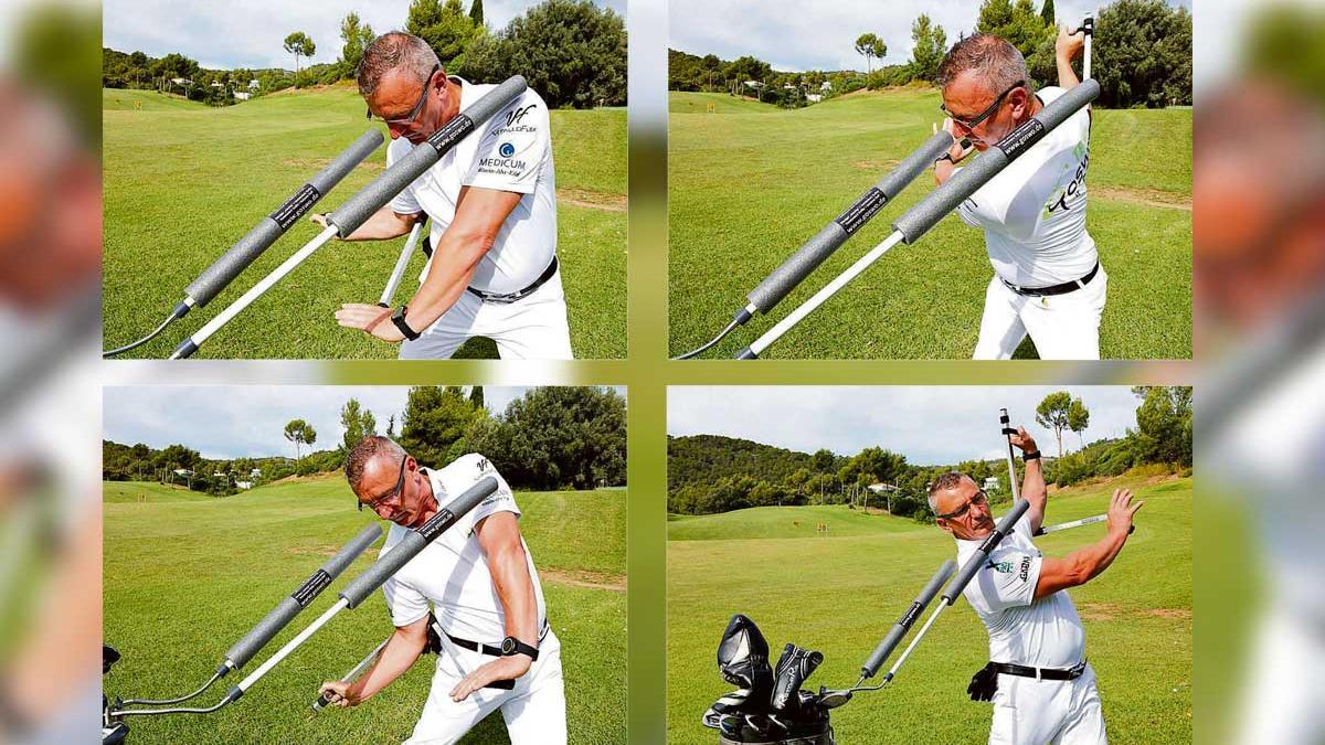 Golfschwung-Trainingsseil Mit Rutschfestem Griff - Trainingshilfe Für Haltung, Schwungtechnik, Indoor & Outdoor