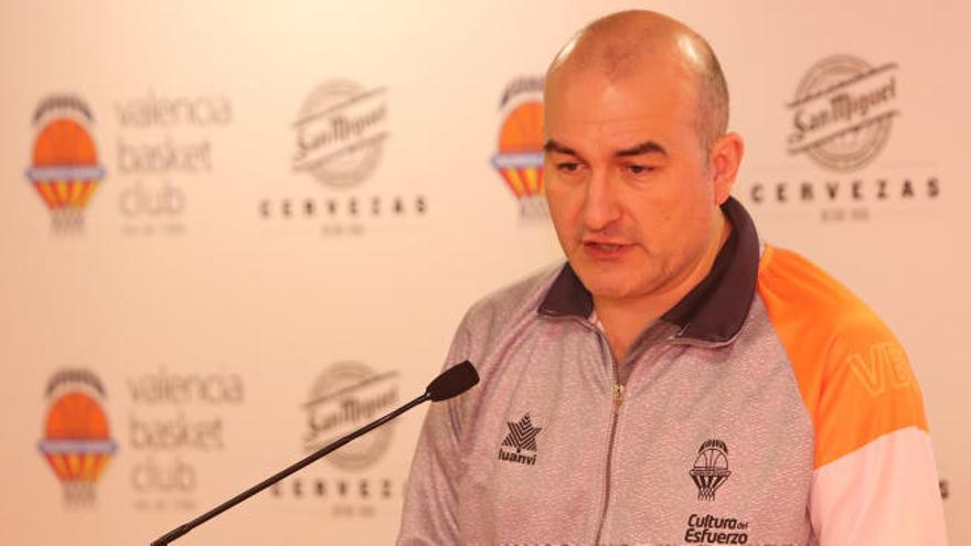 Jaume Ponsarnau, en la rueda de prensa de este viernes en La Fonteta