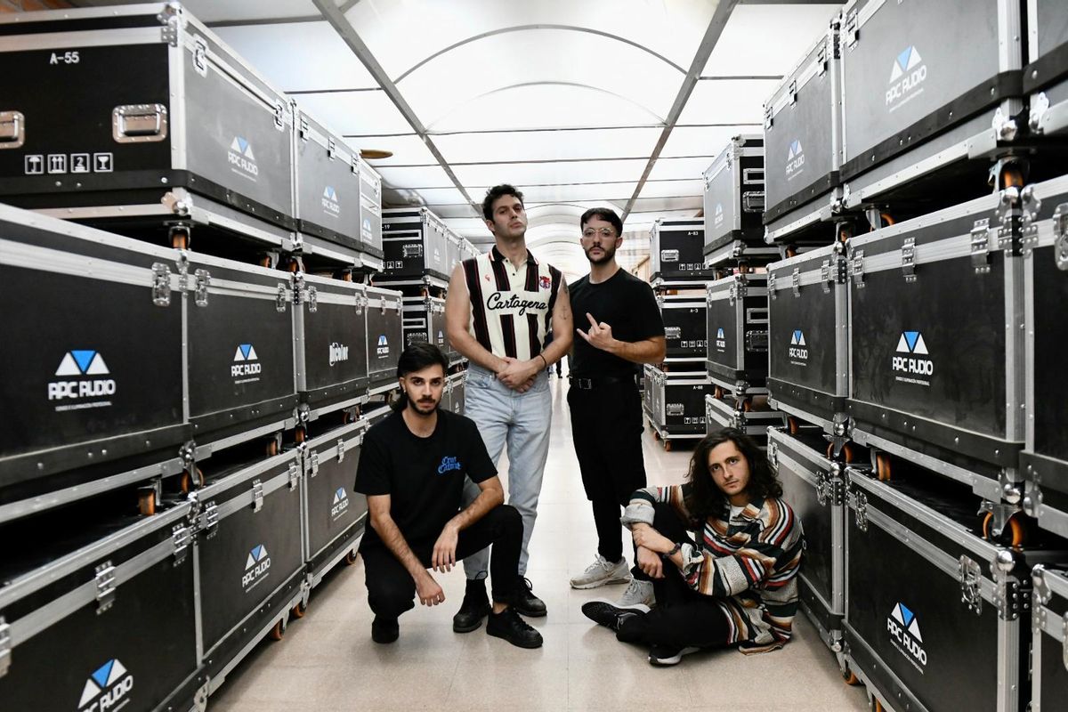 El cuarteto cartagenero Arde Bogotá, este viernes en el Palacio de los Deportes de Murcia.