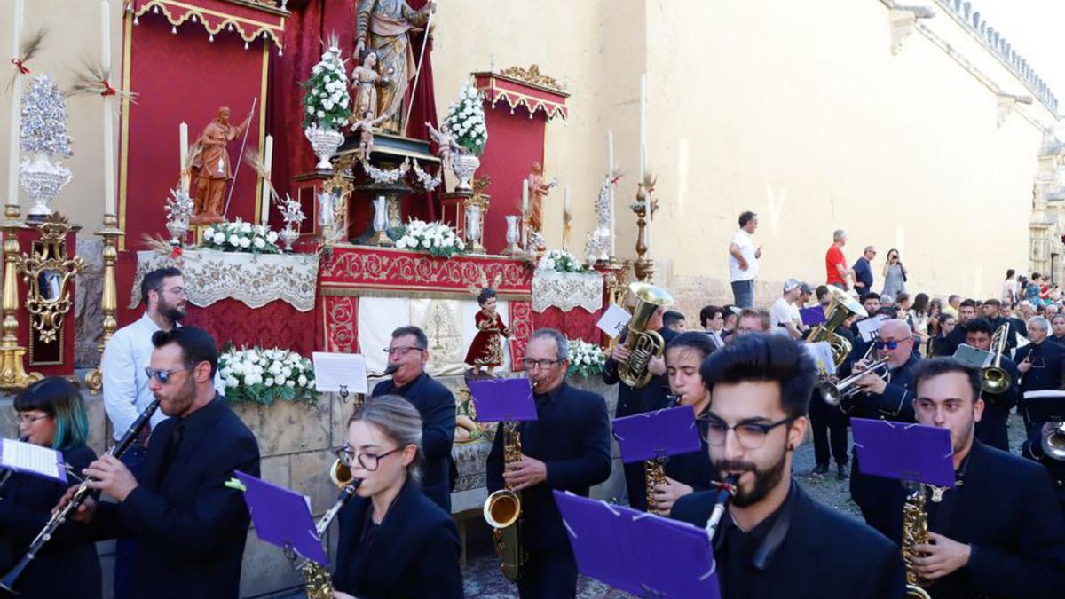 La banda del Cristo del Amor, que actúa hoy,  en la procesión del Corpus.