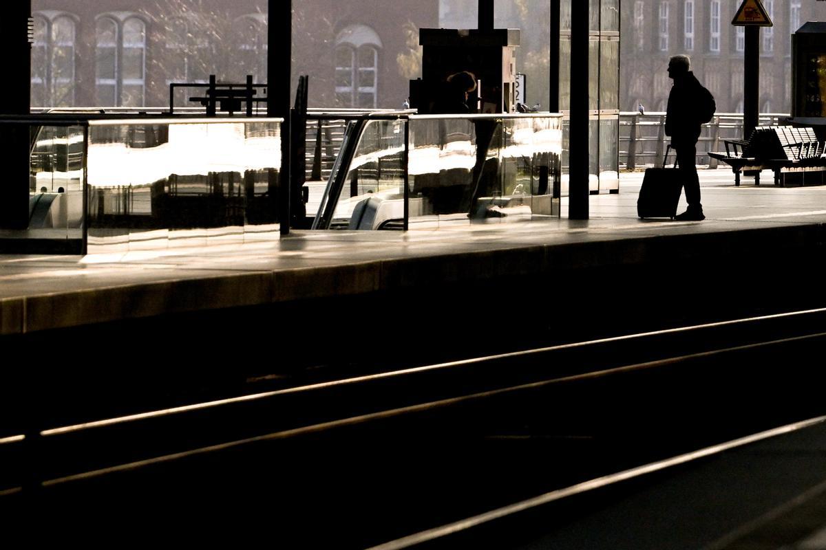 Huelga de los trabajadores del ferrocarril en Alemania. Berlín