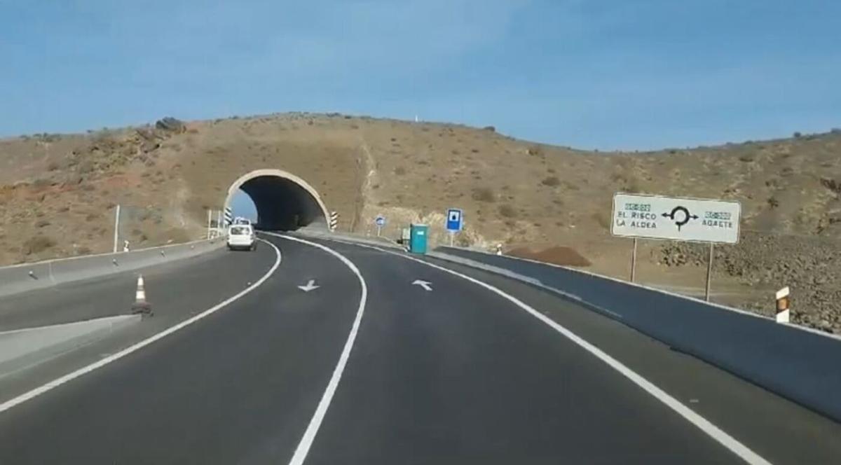 Uno de los nuevos túneles del tramo entre Agaete y La Aldea.