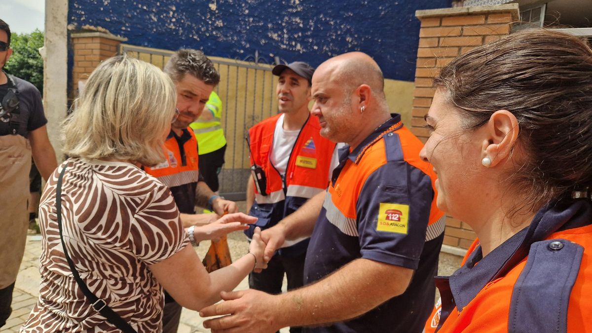 Así ha quedado el centro de salud de Azuara (Zaragoza) tras las lluvias