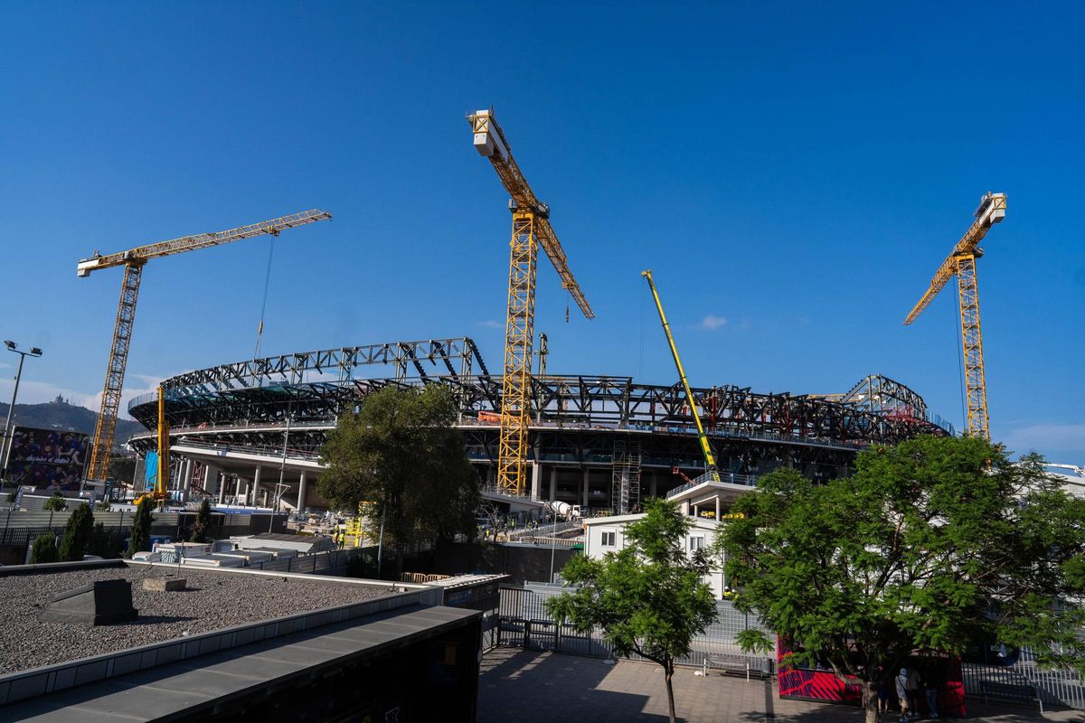 El Camp Nou, en obras este julio pasado en Barcelona. El Camp Nou, en obras este julio pasado en Barcelona.