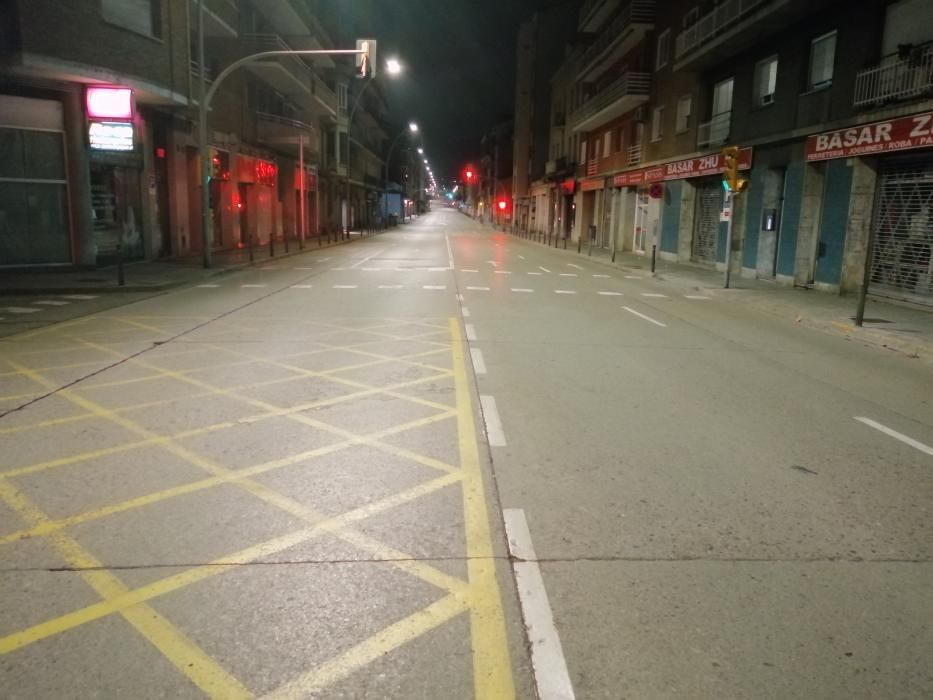 La part alta de la carretera de Vic i la Pujada Roja de Manresa, desertes |