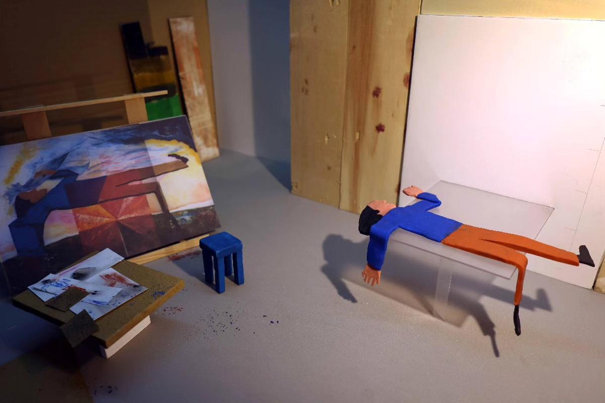 Una de les estranyes maquetes fotografiades.