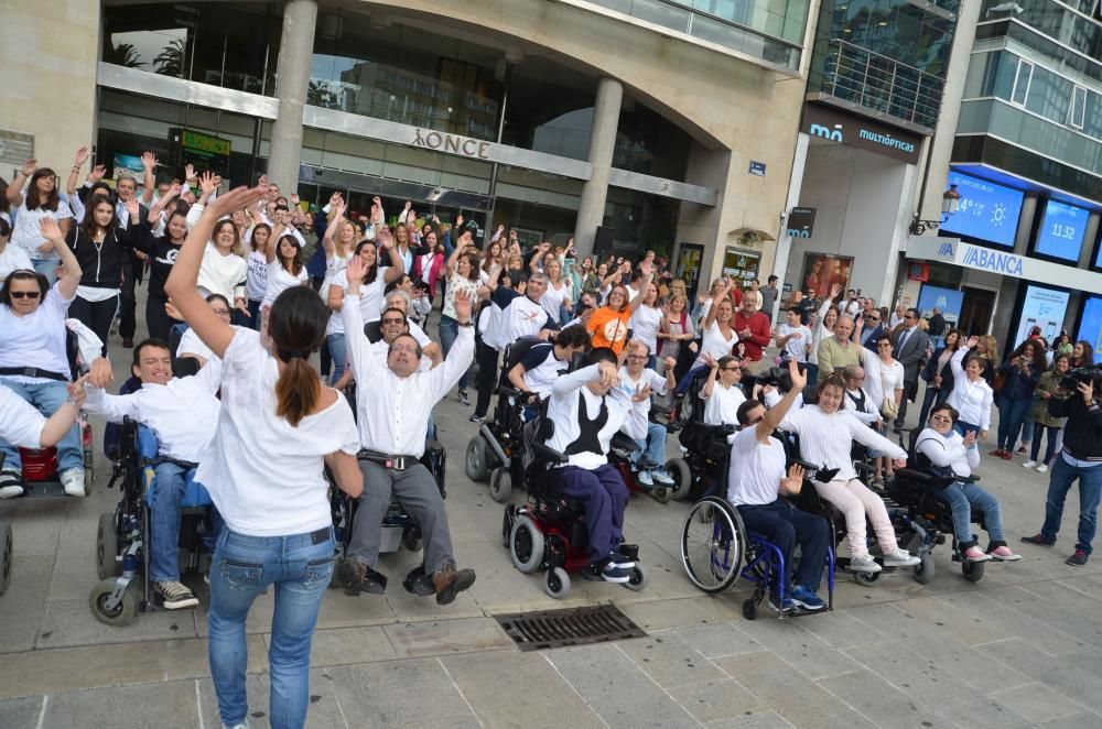 ''Flashmob'' de Aspace: Día Parálisis Cerebral