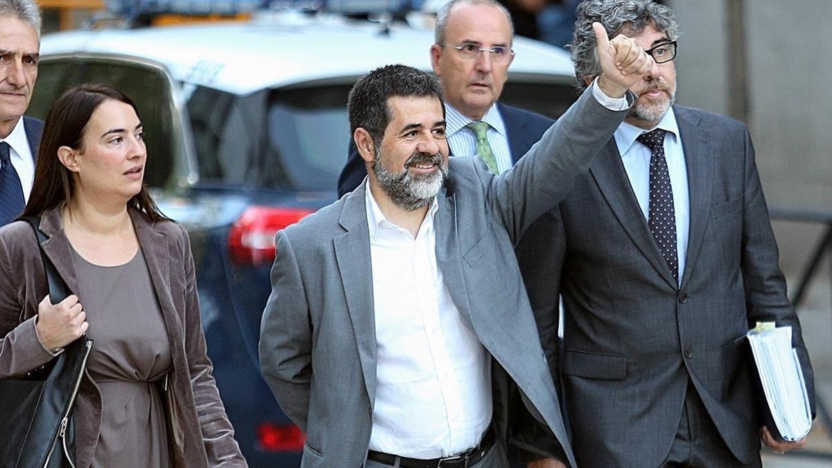 Jordi Sànchez, a su llegada a la Audiencia Nacional el pasado octubre.