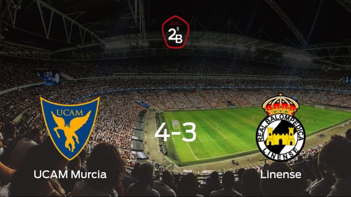 El UCAM Murcia consigue la victoria en casa frente al Linense (4-3)