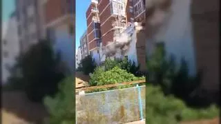 Se derrumba un edificio de cinco plantas en Teruel: el último vecino salió instantes antes