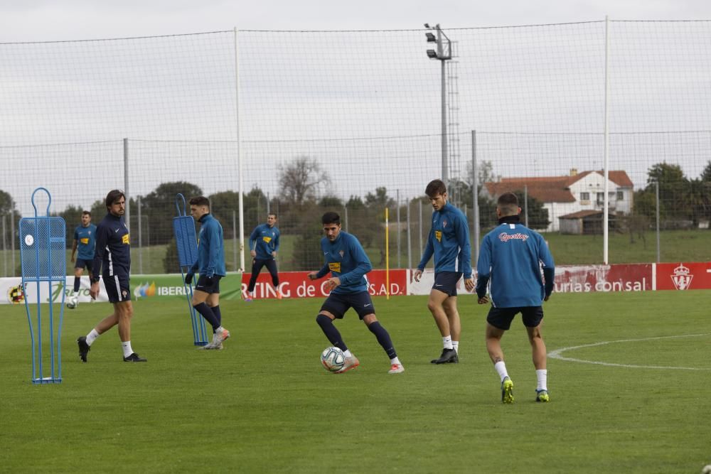 Entrenamiento del Sporting en Mareo.