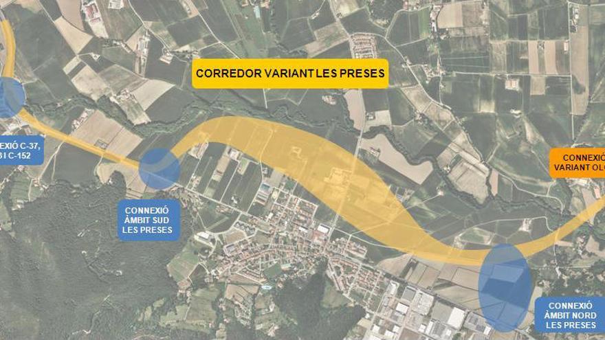 Faran un nou estudi informatiu de la variant de les Preses que preveu un sol carril per sentit