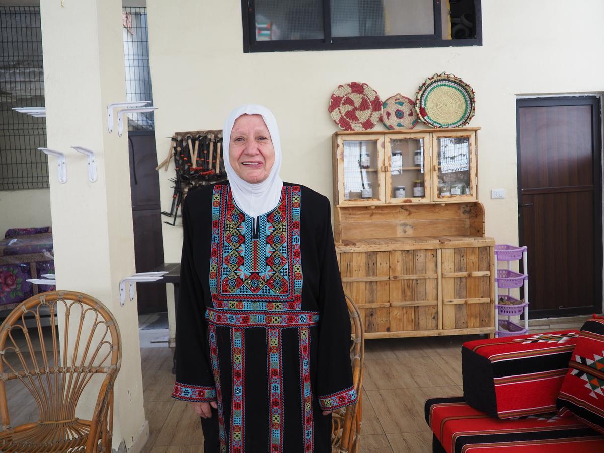 La refugiada palestina Jamili Saleh Dawood, de 74 años, oriunda de Majd el Krom, en Acre