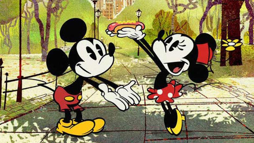 Mickey y Minnie Mouse