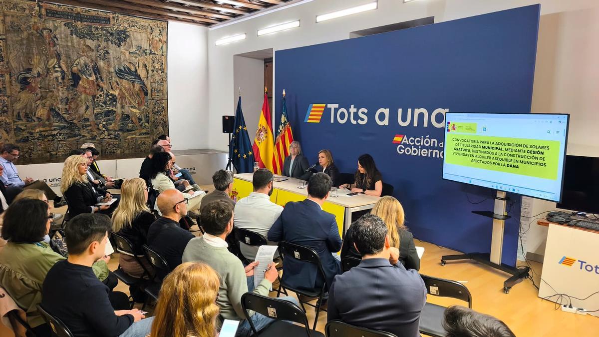 La presentación del plan de 22 millones para la construcción de viviendas de la dana
