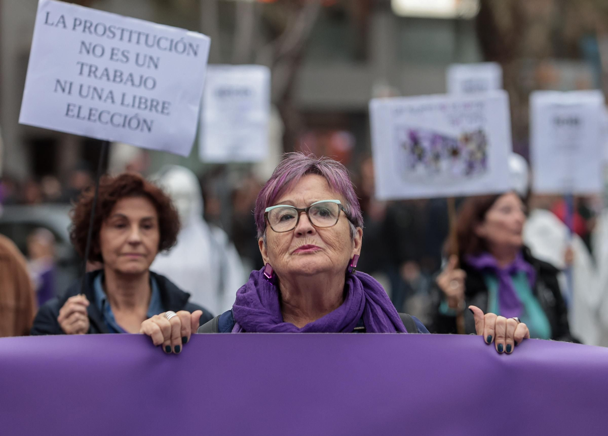 Marcha 8M en Alicante, día de la Mujer