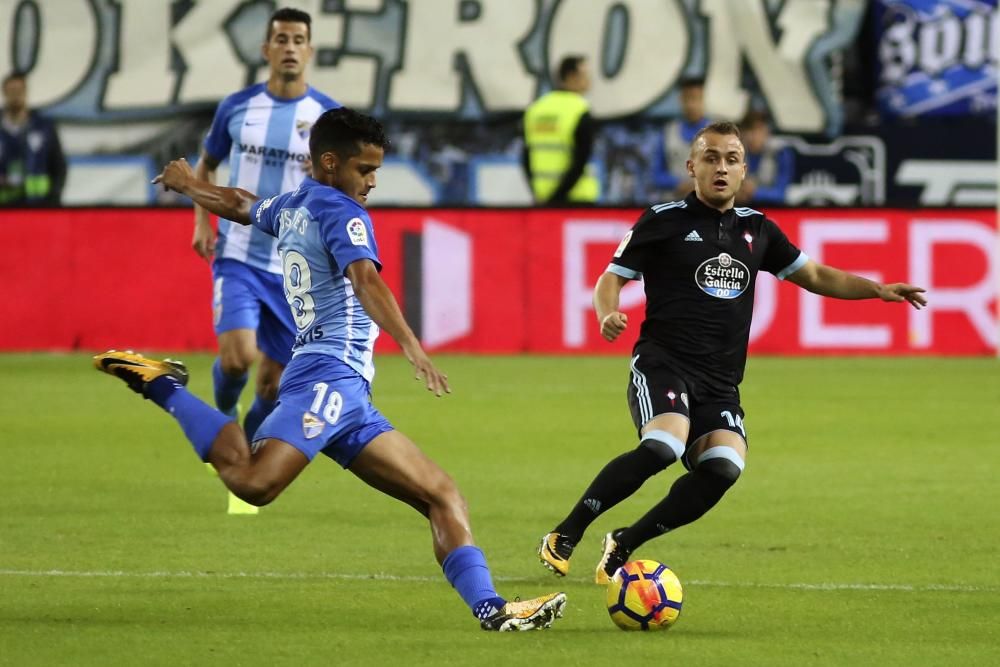 El Celta pierde en Málaga en un partido en los que Unzué fueron irreconocibles