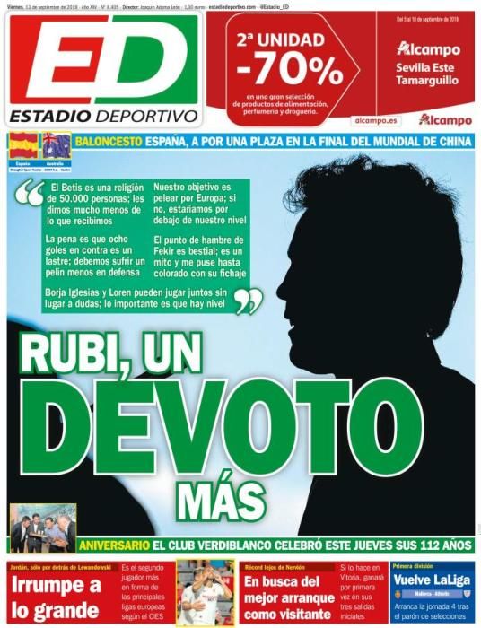 Portada ESTADIO DEPORTIVO 13 septiembre 2019