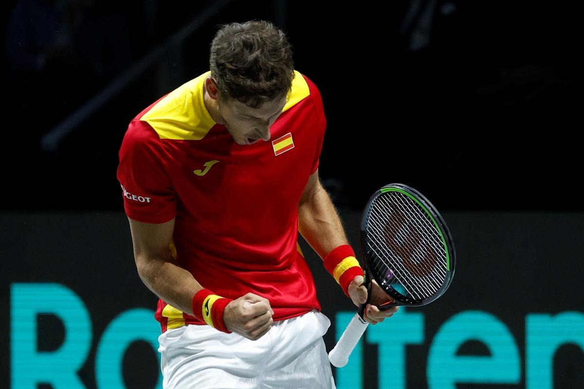 Pablo Carreño, en su enfrentamiento ante Emilio Gómez. Pablo Carreño, en su enfrentamiento ante Emilio Gómez.