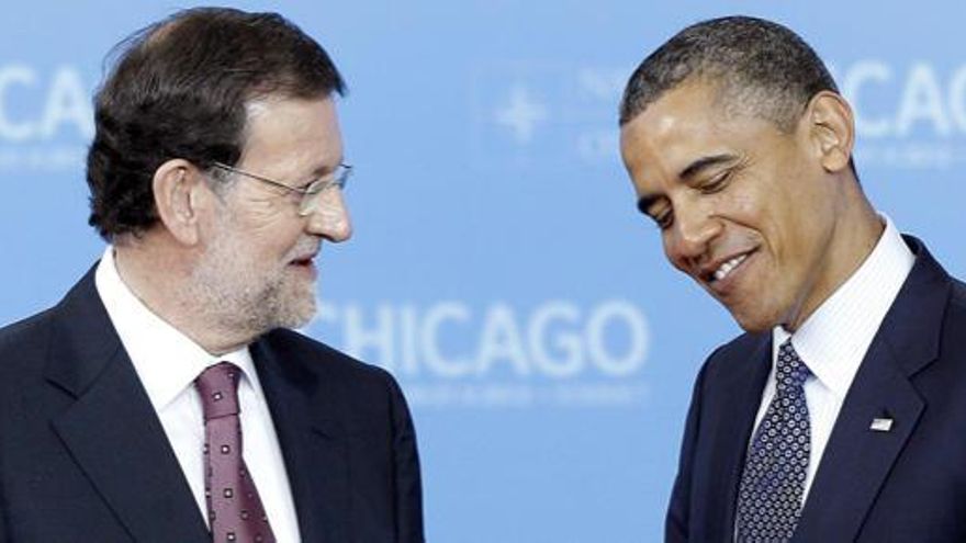 Mariano Rajoy y Obama en la cumbre de la OTAN de 2012.