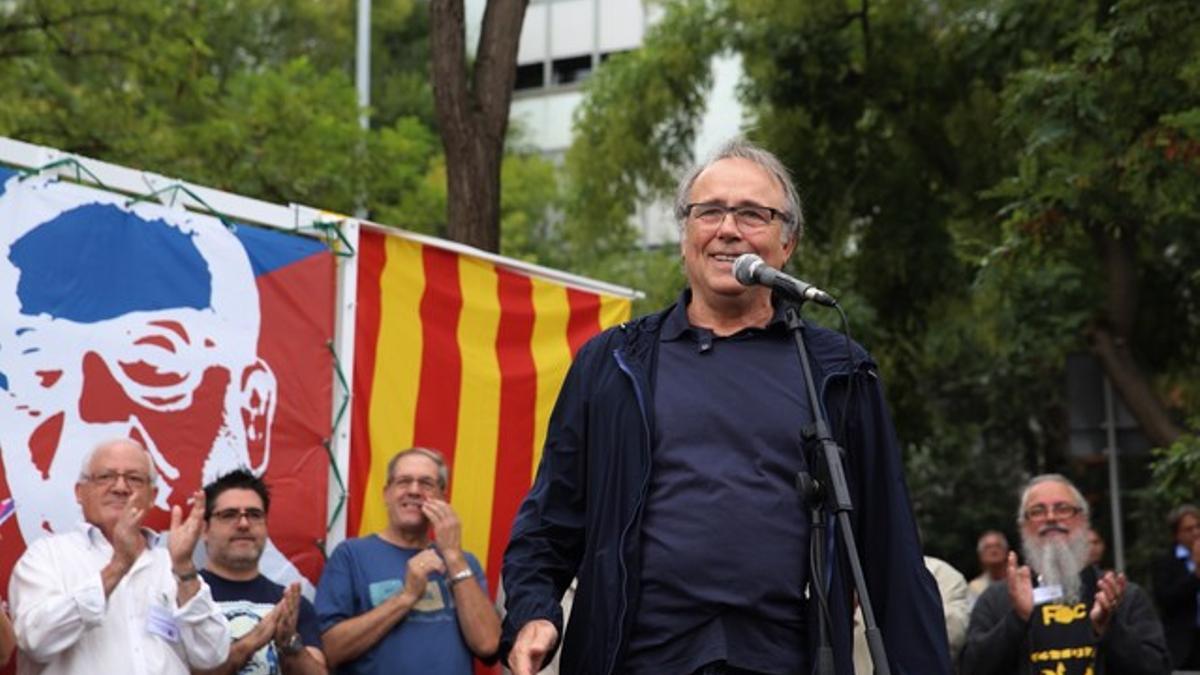 Serrat, en un acto de homenaje al presidente chileno Salvador Allende en Barcelona, el pasado 11 de septiembre.