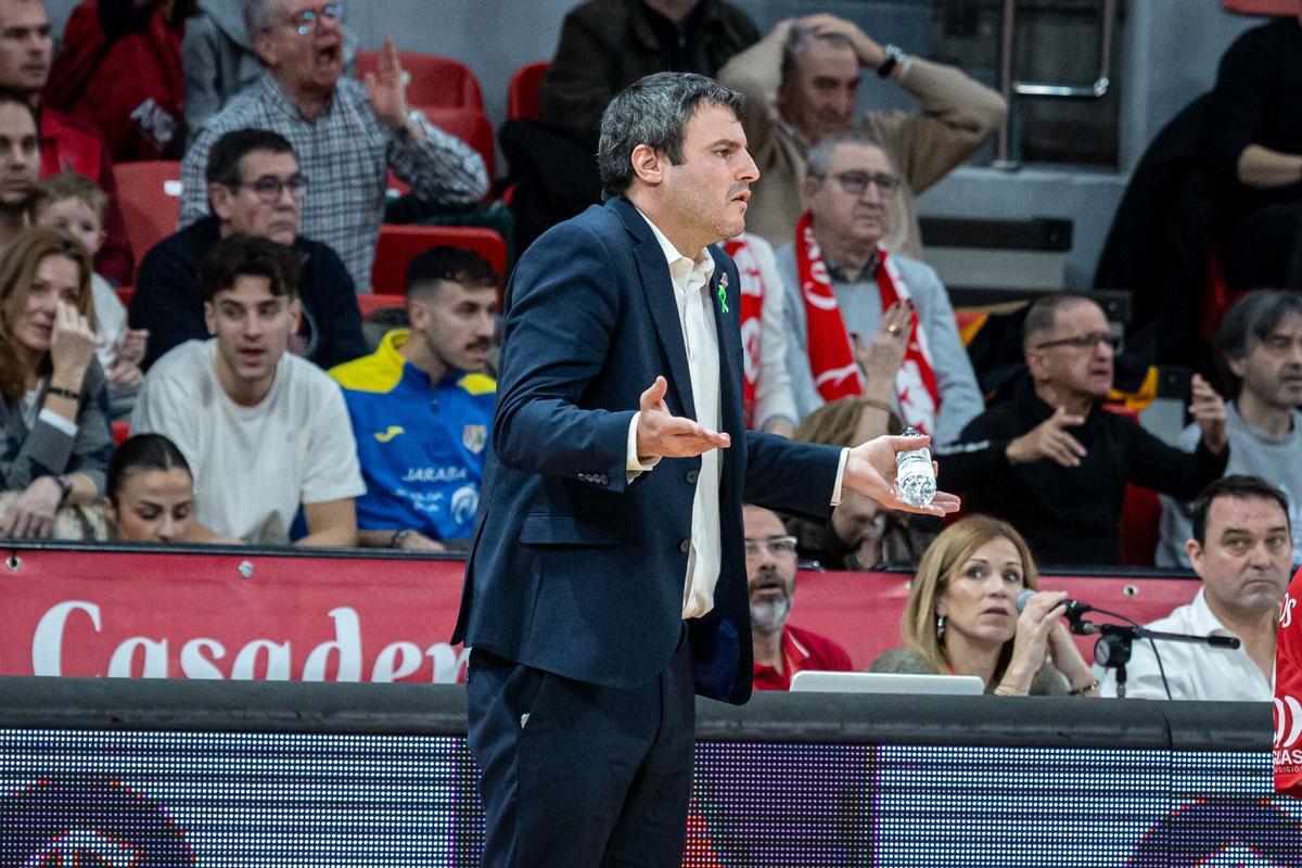 Carlos Cantero, en el partido de Liga entre el Casademont Zaragoza y el Valencia Basket.