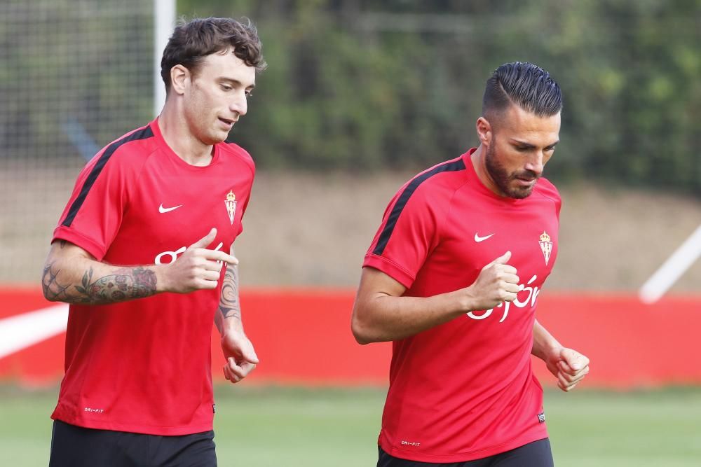 Presentación de Xavi Torres y entrenamiento del Sporting