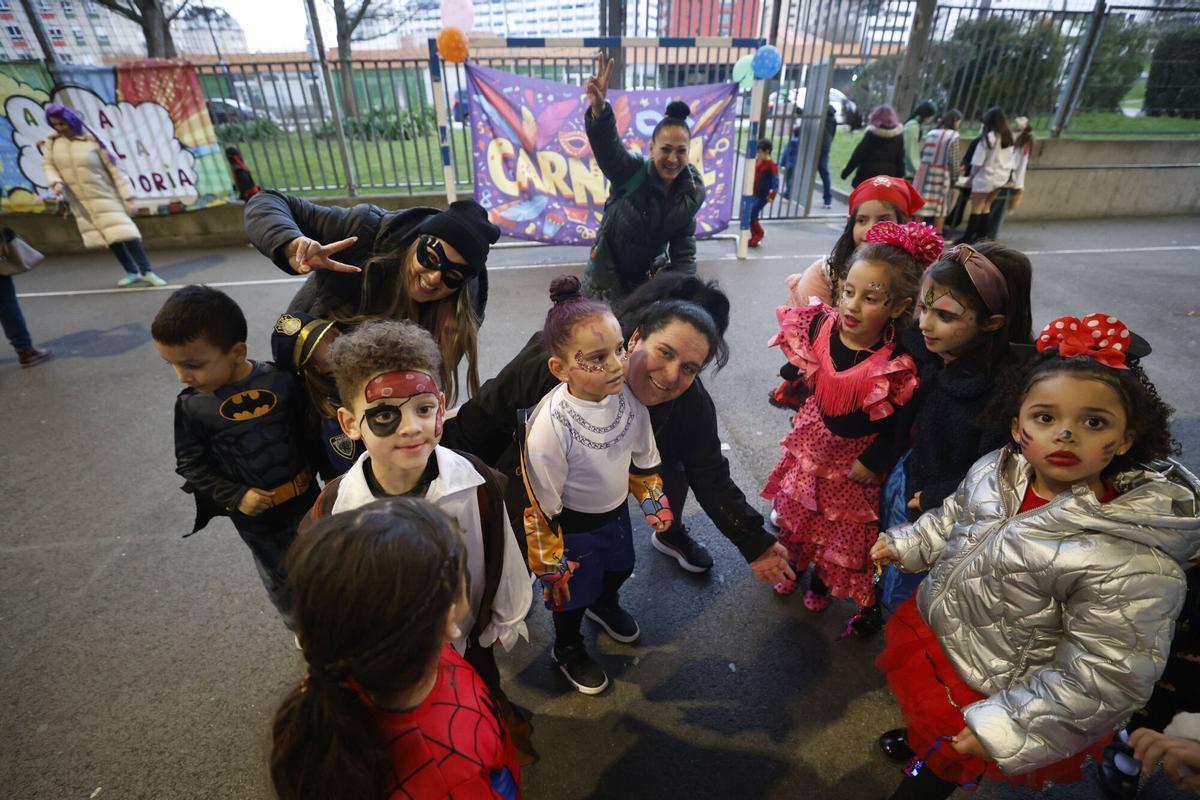 Una fiesta de Carnaval en el colegio Corredoria I.