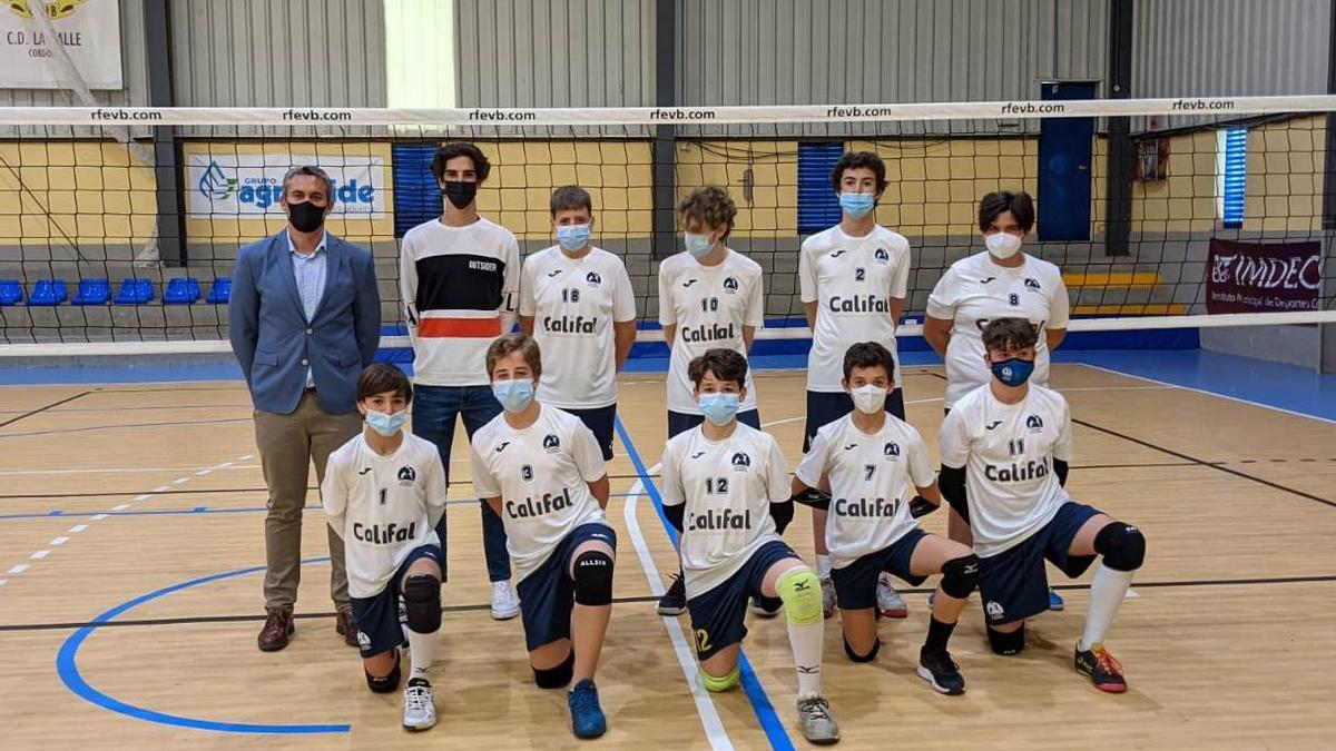 Componentes del Academia Voleibol Córdoba alevín masculino.