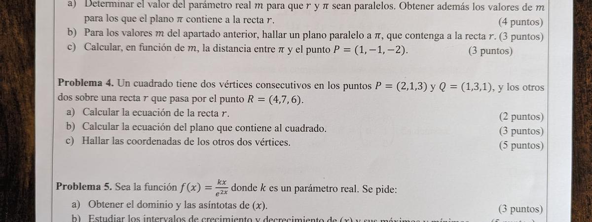 El problema 4 ha sido criticado por tener mal el enunciado.