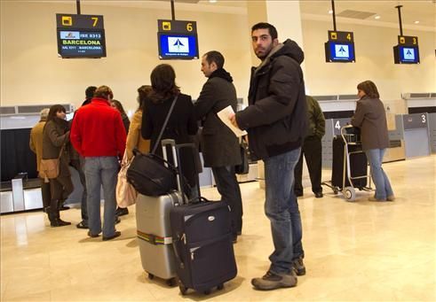 Atrapados en el aeropuerto de Badajoz