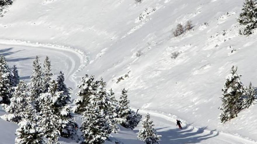 Esquiadors a l&#039;estació de La Molina