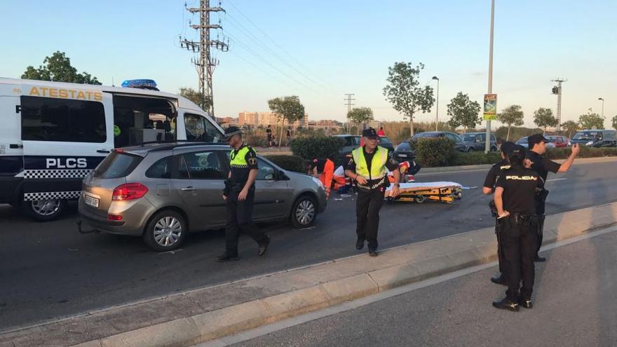 Un herido grave en un atropello en la Ronda Este de Castellón