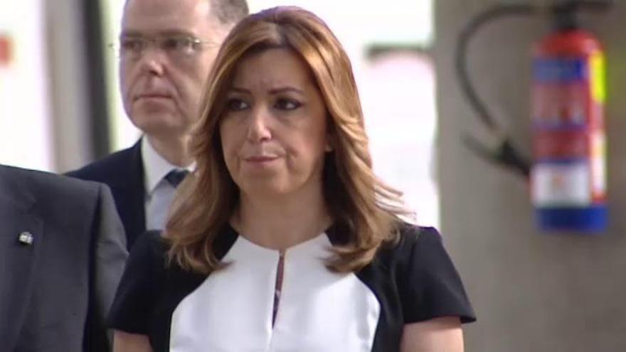 La mala cara de Susana Díaz ante Rajoy