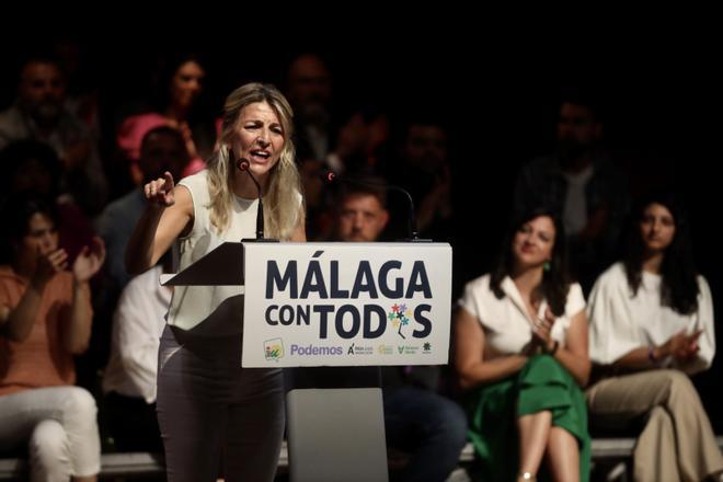 El mitin de 'Con Málaga', con Yolanda Díaz, en imágenes