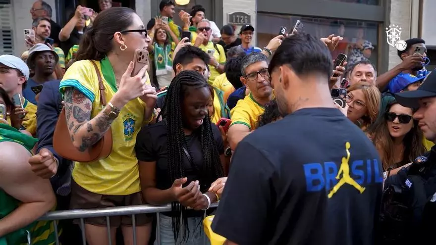 Espectacular recibimiento para Brasil en Filadelfia, a pesar de la ausencia de Neymar
