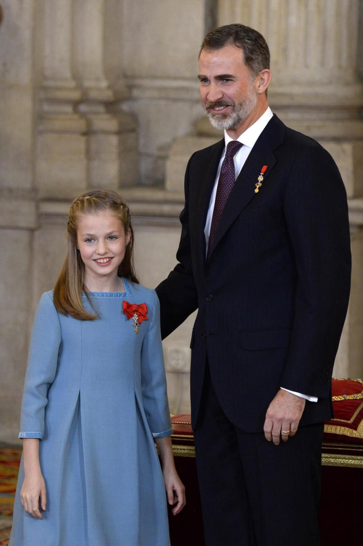 La princesa Leonor recibe el Toisón de Oro de manos de Felipe VI