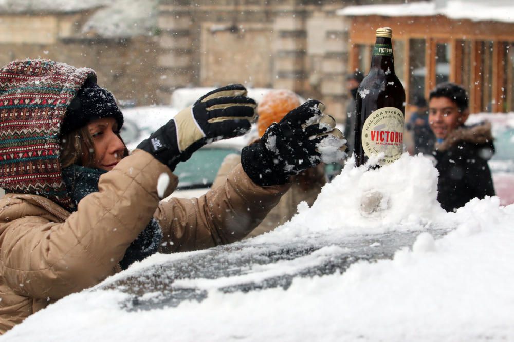 Primeras nieves de 2017 en la provincia de Málaga