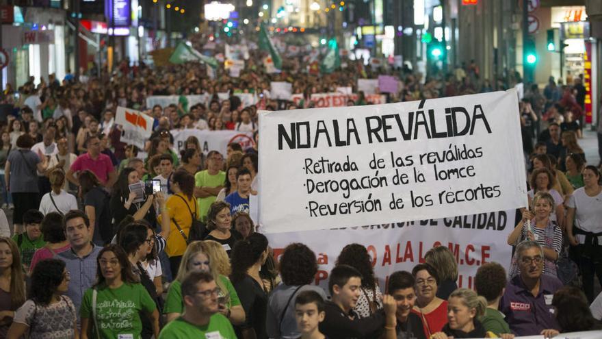 Imagen de archivo de una de las manifestaciones del sector educativo en la Región