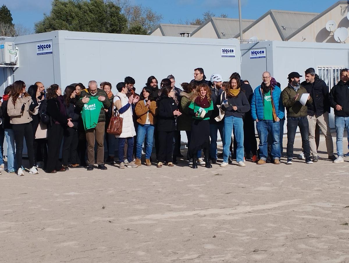 Una imagen de la protesta realizada por los docentes del IES Felanitx.