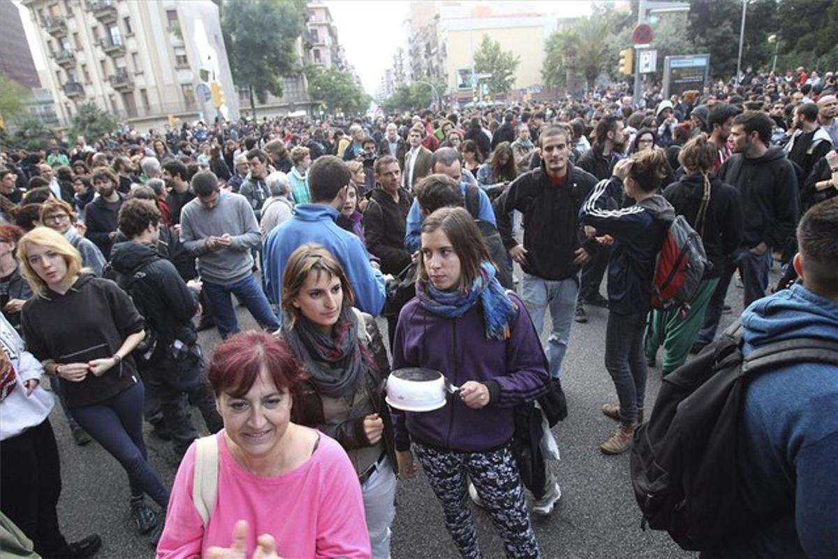 Concentración de protesta por el desalojo de Can Vies.